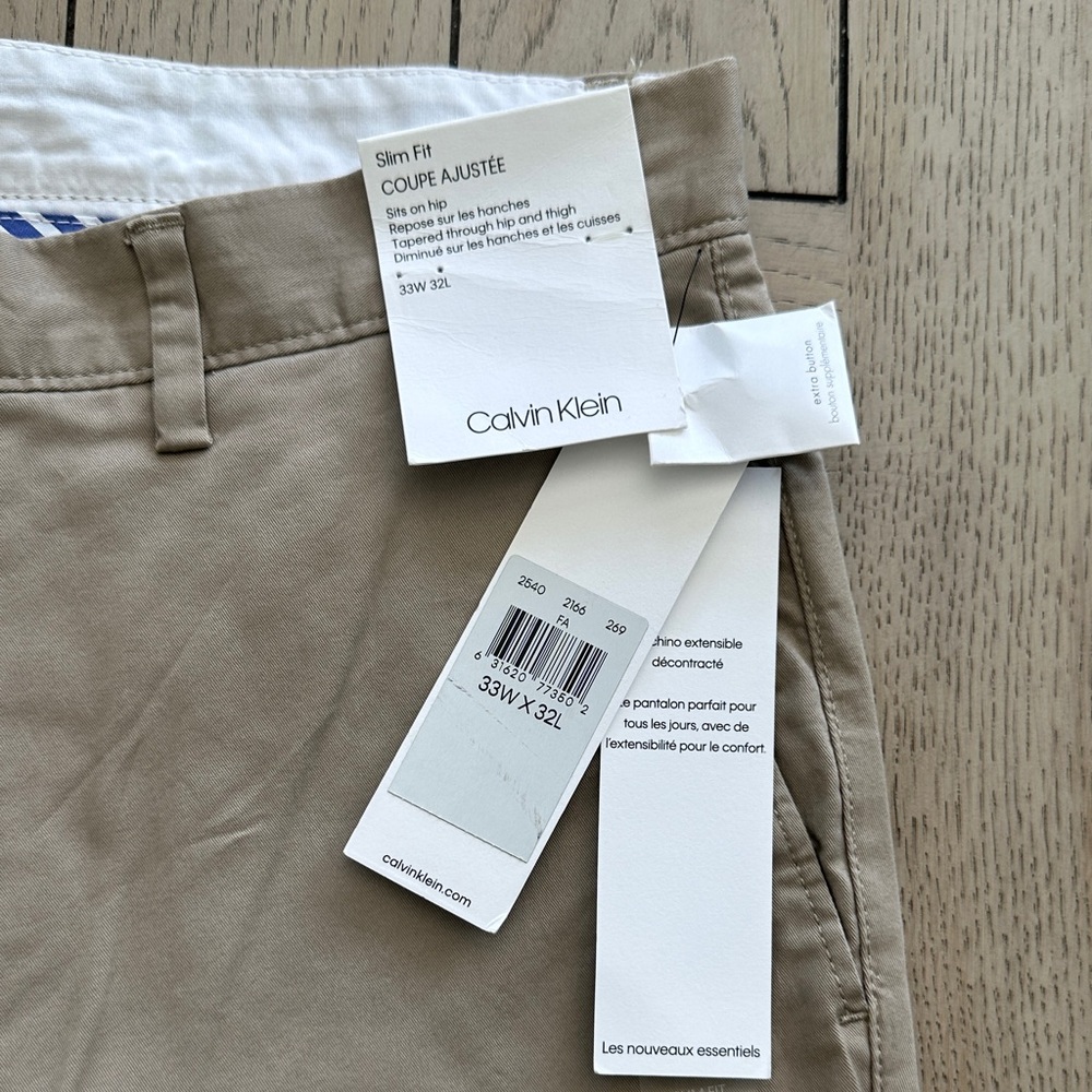 Calvin Klein Men's Khaki Chinos